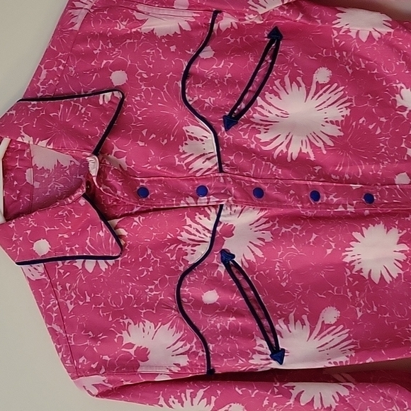 HANDMADE Pink Rockabilly Snap Batik Fireworks Rodeo Fiesta Shirt - Picture 4 of 8